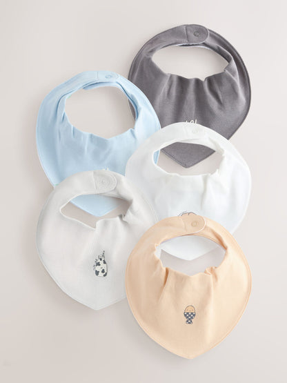 Blue Milk Club Baby Bibs 5 Pack - Size One - Default 1