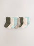 Green Baby Socks 7 Pack (0mths-2yrs) - Size 50cm (First Size) - Green