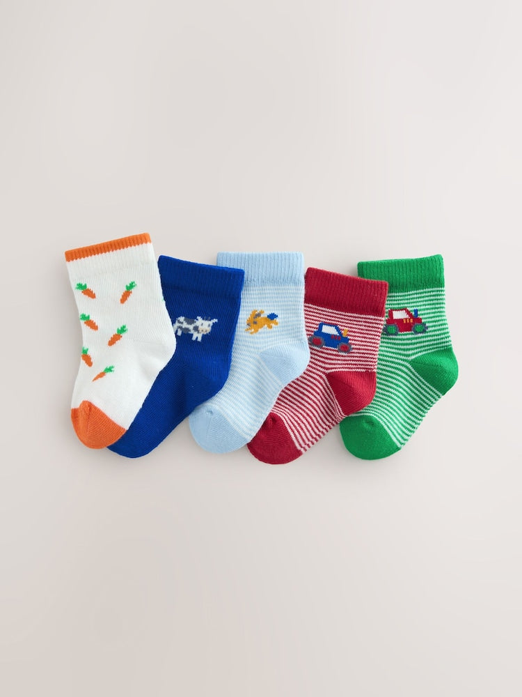 Red/Green Socks 5 pack