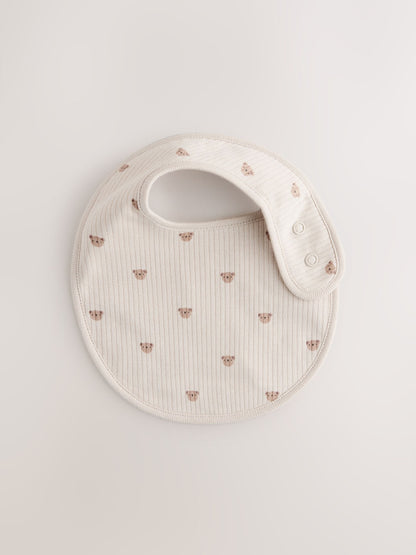 Brown Baby Bibs 5 Pack - Size One