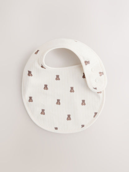Brown Baby Bibs 5 Pack - Size One