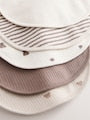 Brown Baby Bibs 5 Pack - Size One