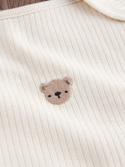 Brown Baby Bibs 5 Pack - Size One