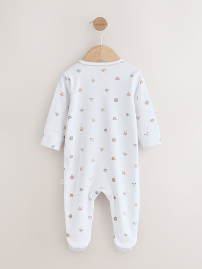 White Born in 2026 Baby Sleepsuit &amp; Hat Set (0-9mths)