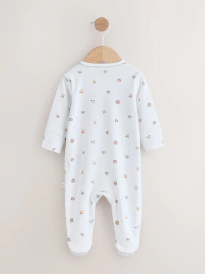 White Born in 2026 Baby Sleepsuit &amp; Hat Set (0-9mths)