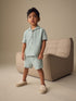 Light Green Short Sleeve Revere Collar Shirt & Shorts Set (3mths-10yrs) - Light Green / 12-18 Months (80-86cm)