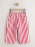 Red/Ecru Pull On Wide Trousers (3mths-7yrs) - Red/Ecru Pull On Wide / 12-18 Months (80-86cm)