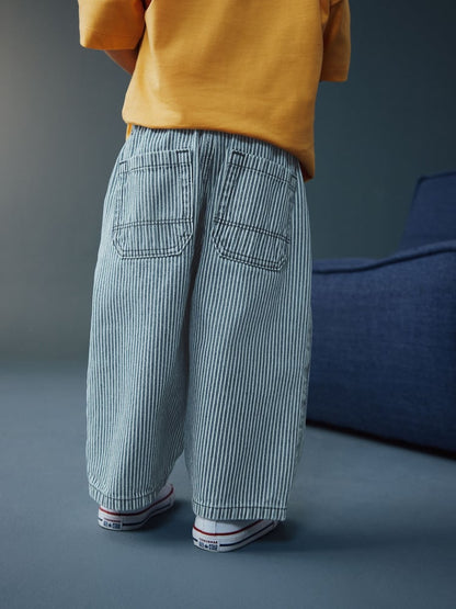Blue/White Stripe Wide Fit Jeans (3mths-7yrs)