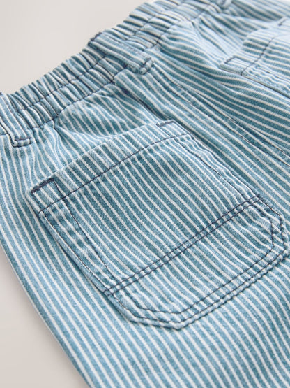 Blue/White Stripe Wide Fit