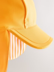 Bright Orange Legionnaire Swim Hat (3mths-10yrs) - Size 3-9 Months (62-74cm)