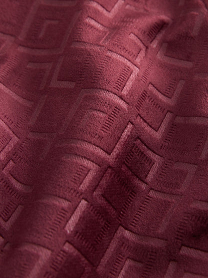 Burgundy Red Textured Velvet Blazer (3-16yrs)