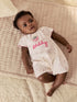 Ecru Fruit All Over Print I Love My Daddy Jersey Baby Romper - Ecru Fruit All Over Print I Love My Daddy / 12-18 Months (80-86cm)