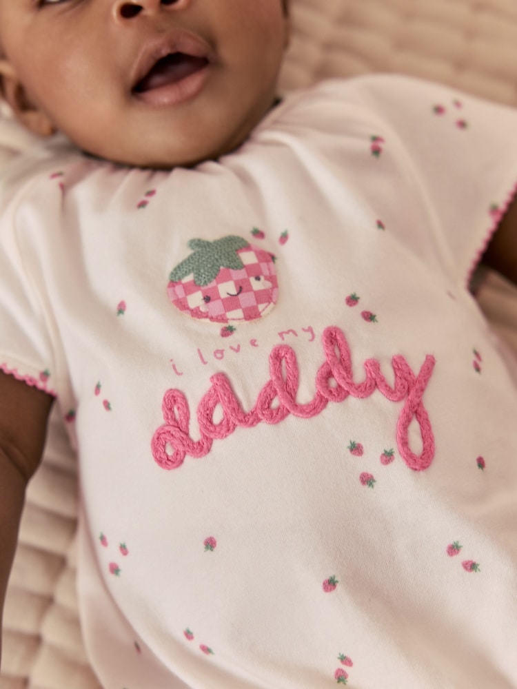Ecru Fruit All Over Print I Love My Daddy