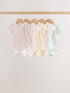 Pink/Yellow Short Sleeve Baby Bodysuits 5 Pack