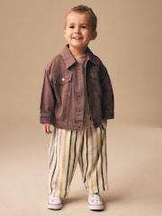 Brown Denim Western Jacket (3mths-10yrs) - Size 3-6 Months (62-68cm)