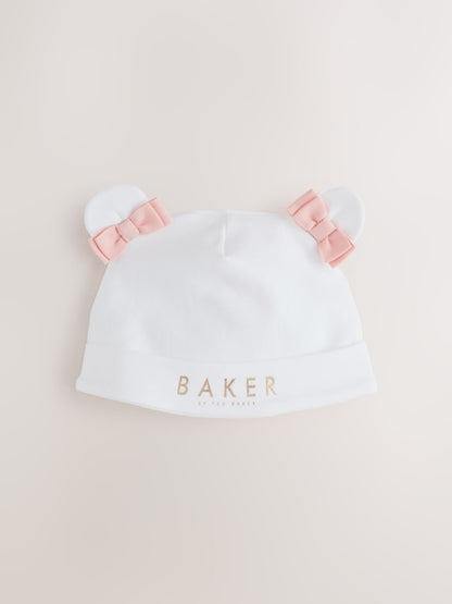 Baker by Ted Baker Flower Placement White Sleepsuit &amp; Hat Set