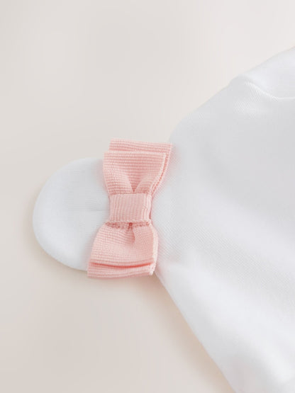 Baker by Ted Baker Flower Placement White Sleepsuit &amp; Hat Set