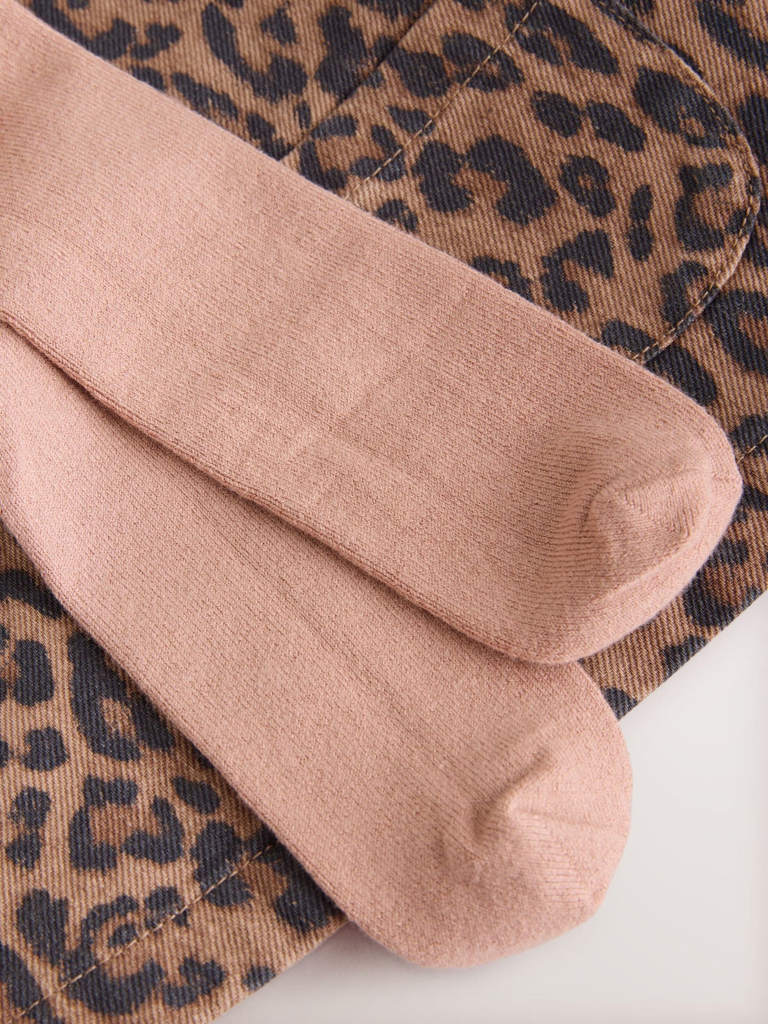 Leopard Print Pinafore Long Sleeve Bodysuit &amp; Tights 3 Piece Set (0mths-2yrs) - Size 50cm (First Size)