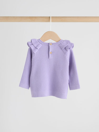 Purple Baby Knitted Jumper and Leggings Set 2 Piece (0mths-3yrs) - Size 50cm (First Size)