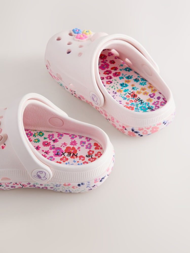 White/Pink Bunny Character Clogs