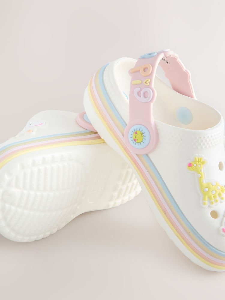 Cream Peppa Pig Character Clogs