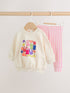 Ecru Baby Sweatshirt and Leggings 2 Piece Set (0mths-2yrs) (0mths-2yrs) - Size 50cm (First Size) - Ecru