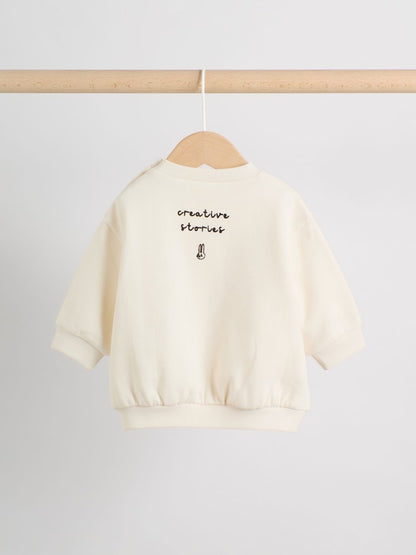 Ecru Baby Sweatshirt and Leggings 2 Piece Set (0mths-2yrs) (0mths-2yrs) - Size 50cm (First Size)