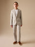 Neutral Beige Linen Blend Suit Jacket (3-16yrs) - Neutral Beige / 10 Years (140cm)