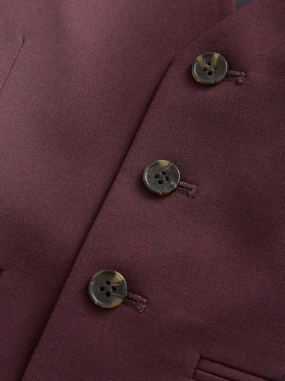 Burgundy Red Waistcoat (12mths-16yrs)
