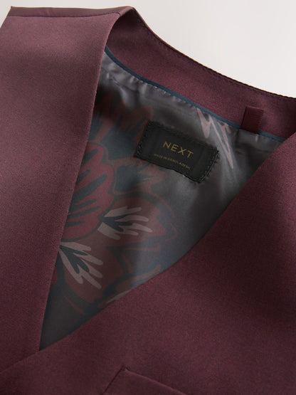 Burgundy Red Waistcoat (12mths-16yrs)