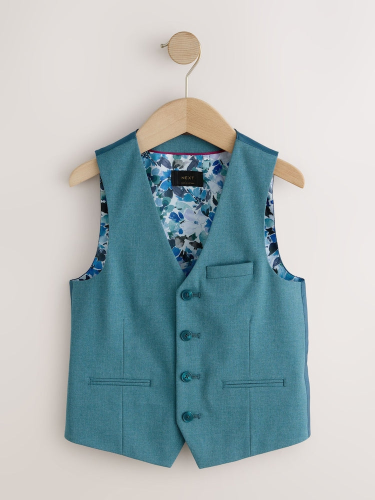 Teal Blue Waistcoat (12mths-16yrs)