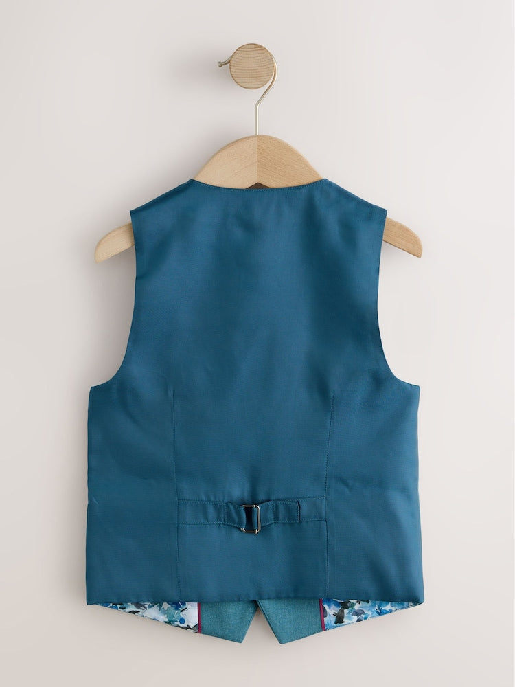 Teal Blue Waistcoat (12mths-16yrs)