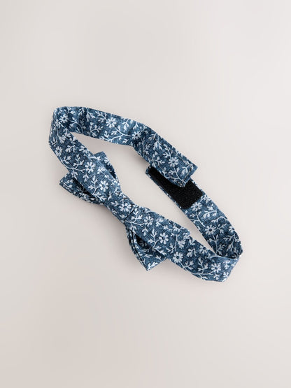 Dark Blue Floral Bow Tie (3-16yrs)