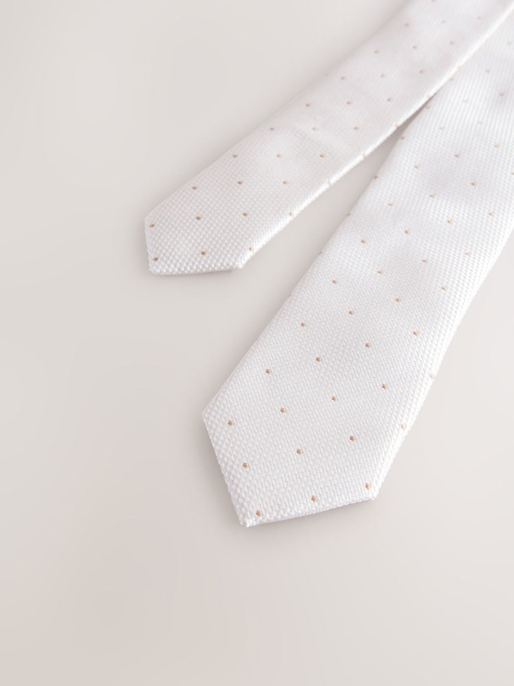 Neutral Polka Dot Tie (3-16yrs)