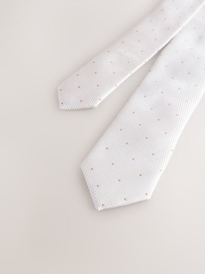 Neutral Polka Dot Tie (3-16yrs)