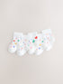 White/Blue/Red Baby Socks 5 Pack - Size 50cm (First Size) - White/Blue/Red