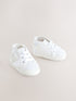 White Baby High Top Trainers (0-24mths) - Size Up To 3 Months (50 - 62cm)