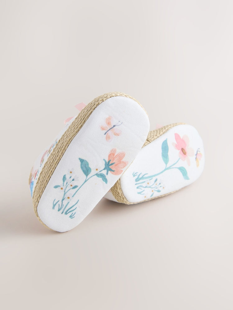 White/Pink Character Baby High Top Trainers (0-24mths)