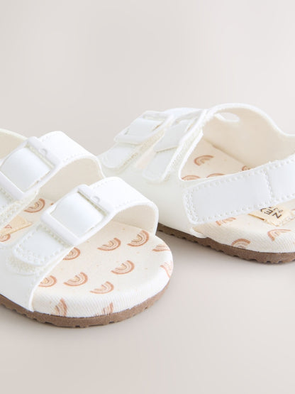 White Touch and Fasten Baby Sandals (0-24mths)