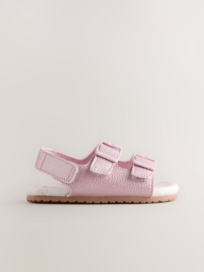 Pink Shimmer Touch and Fasten Baby Sandals (0-24mths)