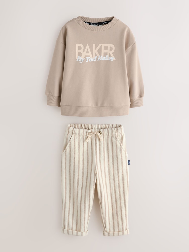 Baker by Ted Baker Sweatshirt and Striped Trousers Set