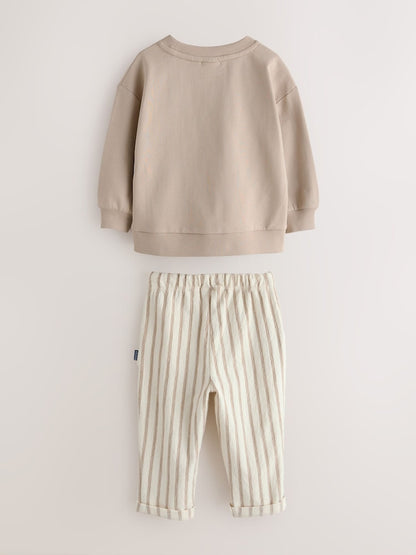 Baker by Ted Baker Sweatshirt and Striped Trousers Set