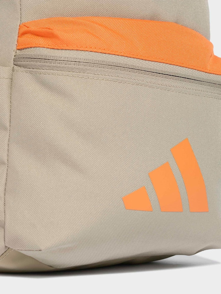 adidas Brown 3 Bar Kids Backpack - Size One