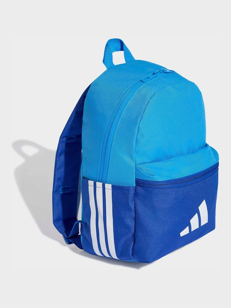 adidas Light Blue 3 Bar Kids Backpack - Size One