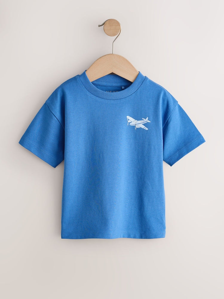 Blue Planes Short Sleeve Graphic T-Shirts 3 Pack (3mths-7yrs)