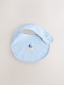 Blue Nautical Baby Hat and Bib Set (0-18mths) - Size 50cm (First Size)