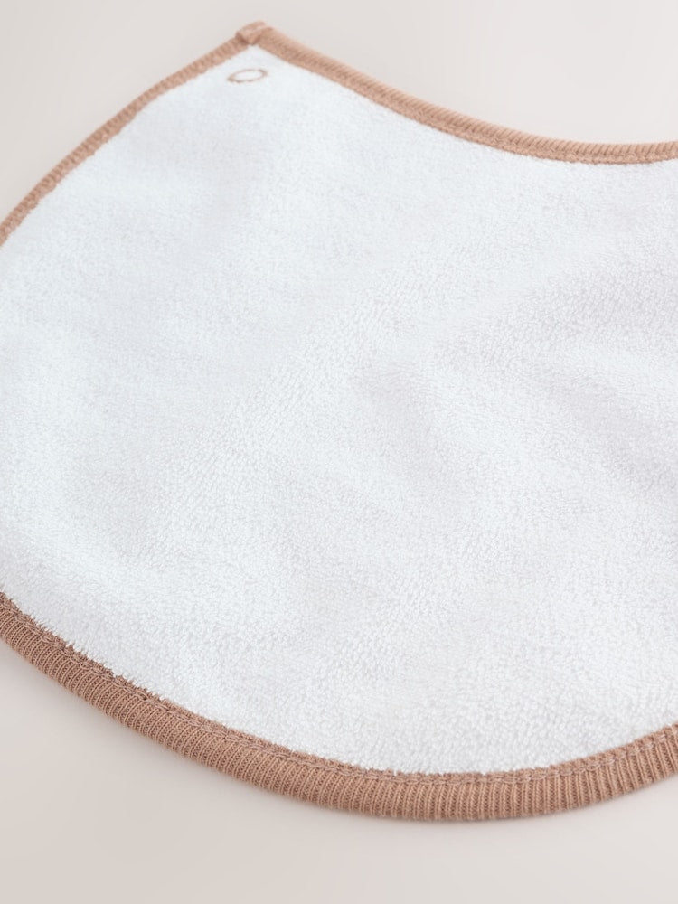 Blue/Ecru Bear Baby Bibs 5 Pack