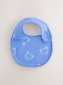 Blue/Ecru Bear Baby Bibs 5 Pack - Size One