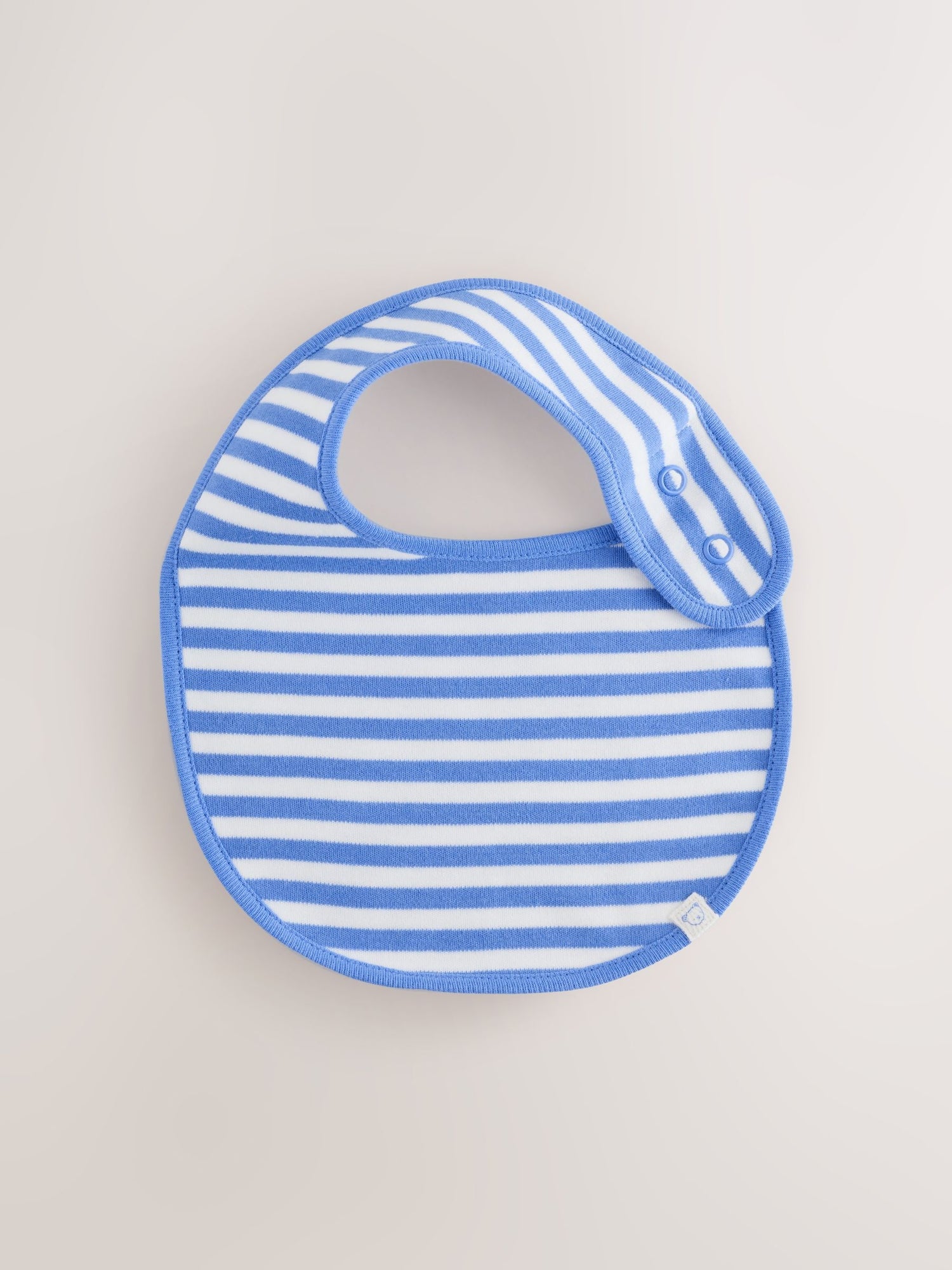 Blue/Ecru Bear Baby Bibs 5 Pack - Size One