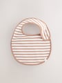 Blue/Ecru Bear Baby Bibs 5 Pack - Size One
